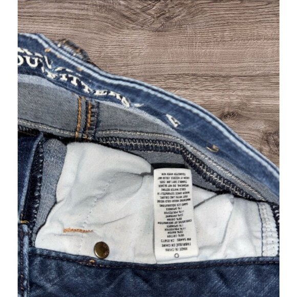 American Eagle “Super Stretch” Dark Distressed Jean Shorts Sz 0 - Picture 3 of 3